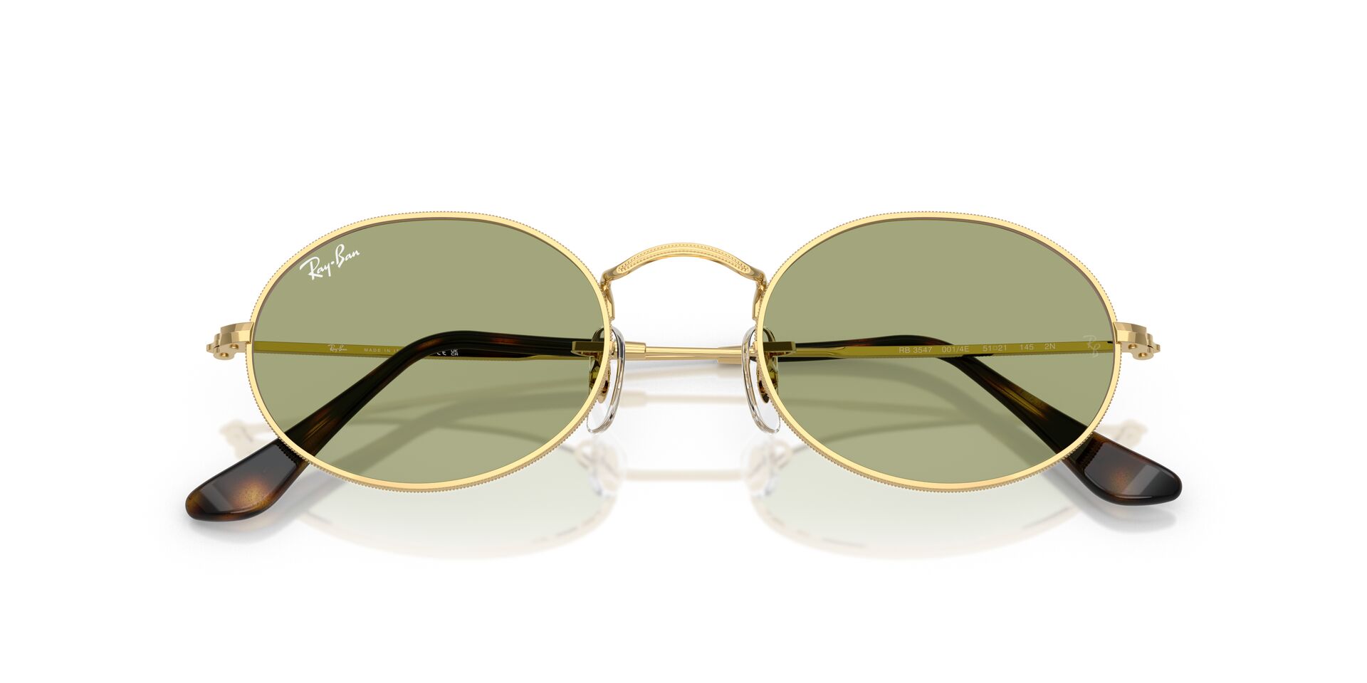 RAYBAN RB3547 OVAL 001 4E 51 SUNGLASSES