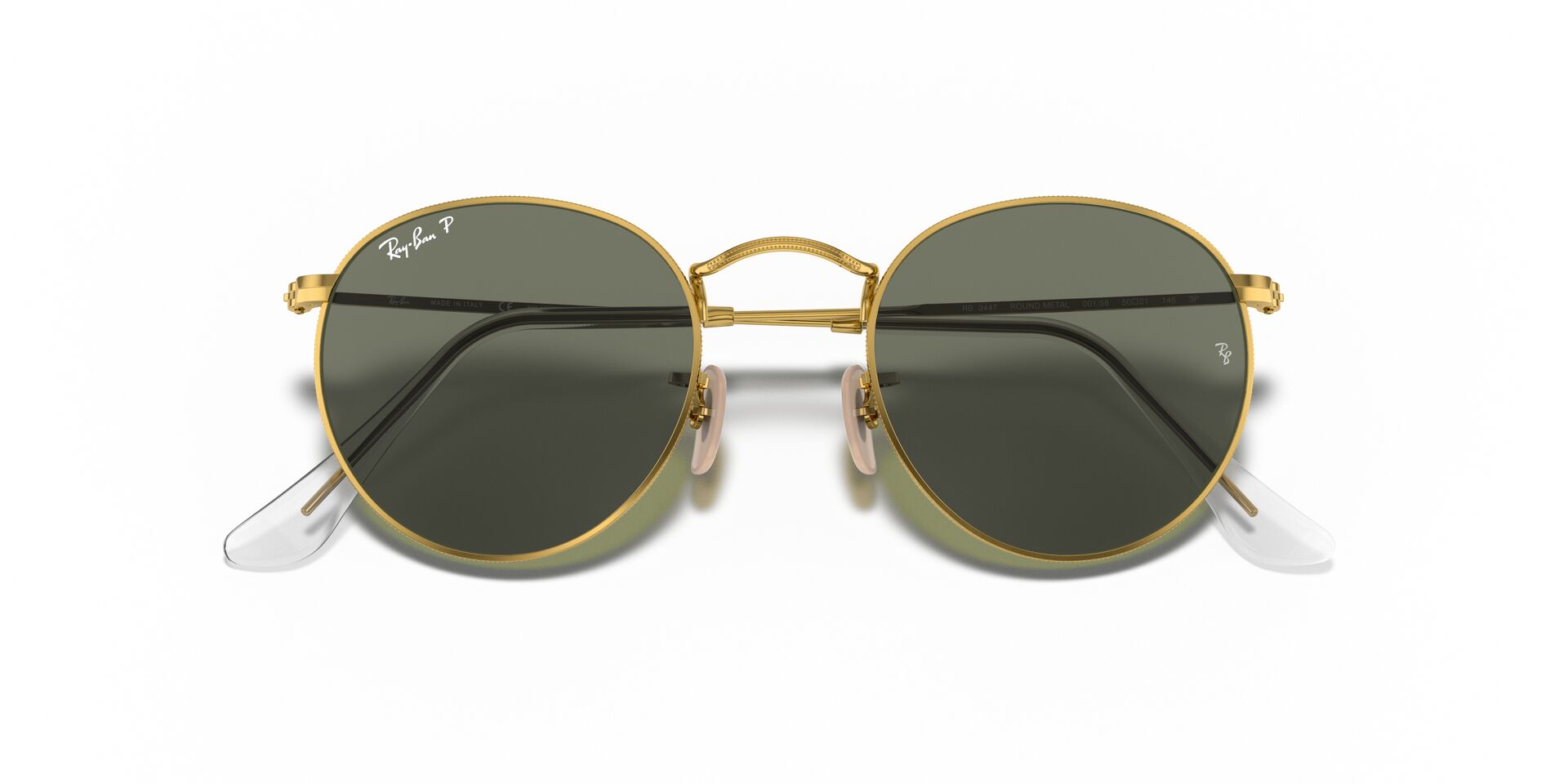RAYBAN RB3447 ROUND METAL 00158 50 SUNGLASSES