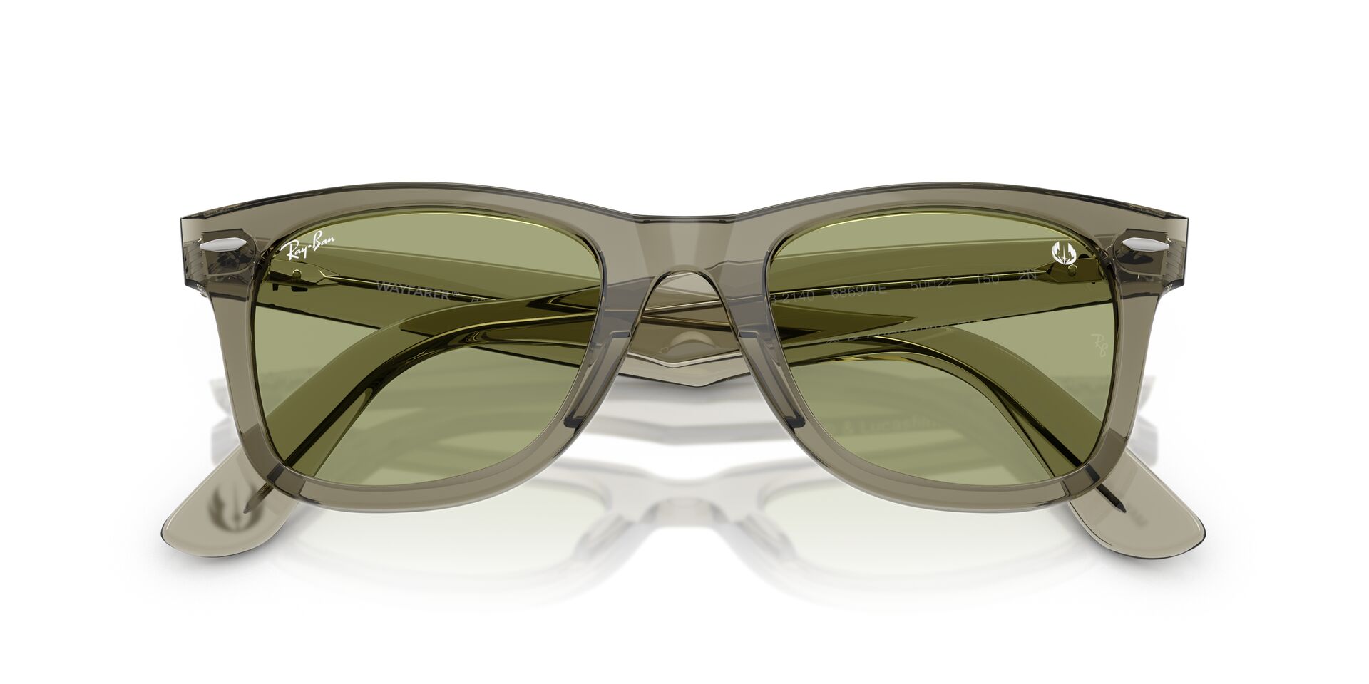 RAYBAN RB2140 STAR WARS MASTER YODA WAYFARER 68694E 50 SUNGLASSES