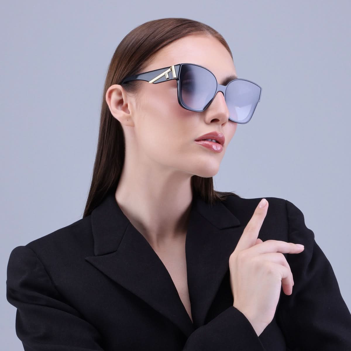 FENDI FE40099I 01B 63 SUNGLASSES