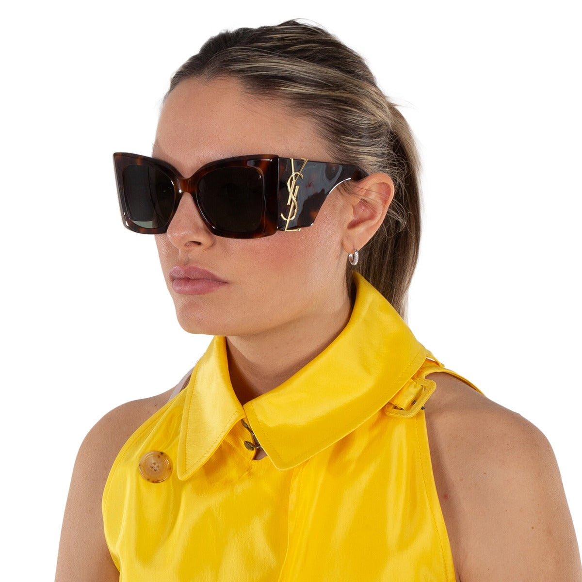 SAINT LAURENT SLM119 BLAZE CRYSTAL 002 54 SUNGLASSES
