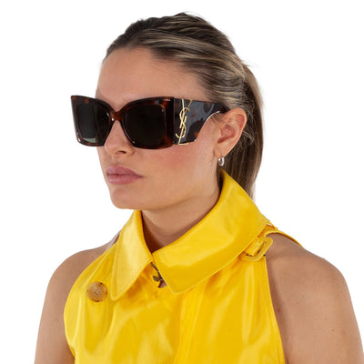 SAINT LAURENT SLM119 BLAZE CRYSTAL 002 54 SUNGLASSES