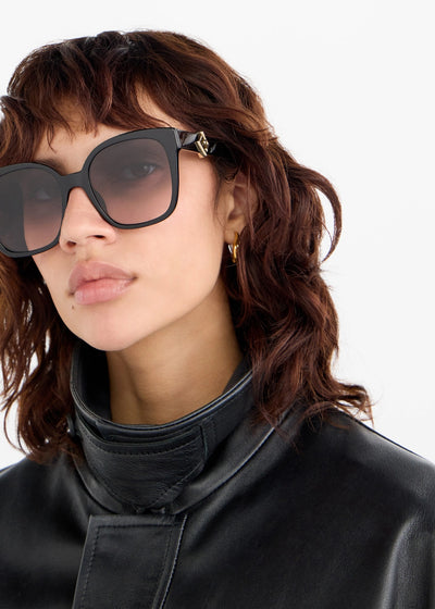 FENDI FE40186I 01B 55 SUNGLASSES